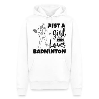 ballsport Badminton Federball verein - Männer Premium Bio Hoodie - Weiß - Vorne - Nico (187cm)
