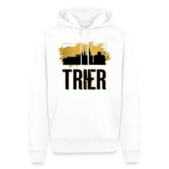 Trier Deutschland Stadt Skyline Heimat Liebe Gold - Männer Premium Bio Hoodie - Weiß - Vorne - Nico (187cm)