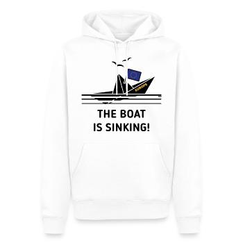 The Boat Is Sinking! Europa Europäische Union POS - Männer Premium Bio Hoodie - Weiß - Vorne - Nico (187cm)