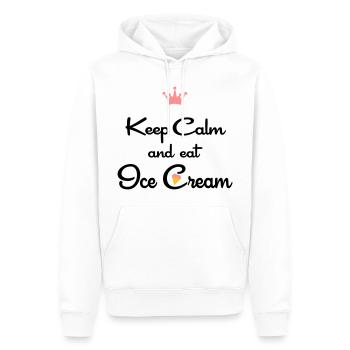 eis - Männer Premium Bio Hoodie - Weiß - Vorne - Nico (187cm)