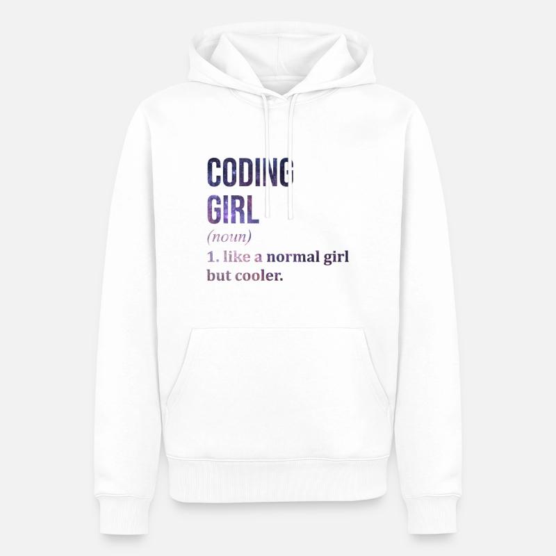 Codierung Codierung Codierung - Männer Premium Bio Hoodie - Weiß
