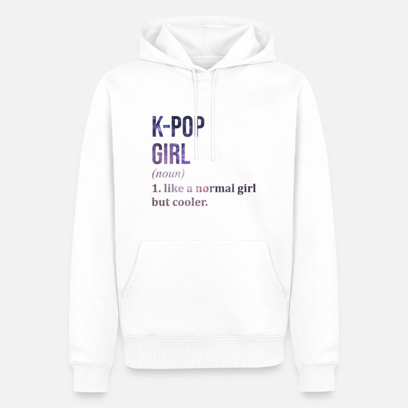 K Pop - Ekologisk premiumluvtröja herr - vit