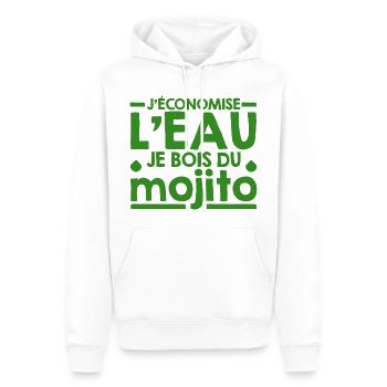 Mojito Humor-Phrase Mojito-Cocktail - Männer Premium Bio Hoodie - Weiß - Vorne - Nico (187cm)