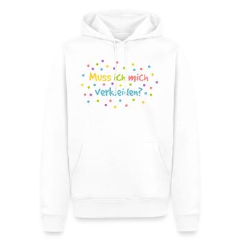 Muss ich mich verkleiden? - Männer Premium Bio Hoodie - Weiß - Vorne - Nico (187cm)
