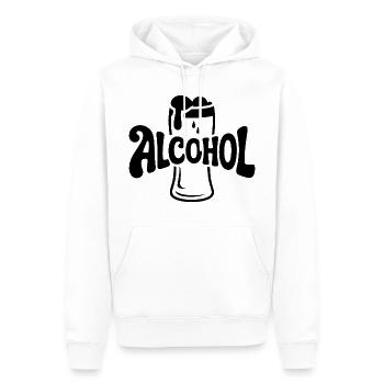 Alkohol - Cool Drinking Logo - Männer Premium Bio Hoodie - Weiß - Vorne - Nico (187cm)