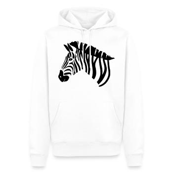 Zebra Head Illustration - Männer Premium Bio Hoodie - Weiß - Vorne - Nico (187cm)