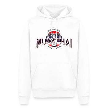MuayThai boxing club - Men’s Premium Organic Hoodie - white - Front - Nico (187cm)