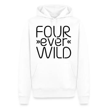 Four Ever Wild 23 - Männer Premium Bio Hoodie - Weiß - Vorne - Nico (187cm)