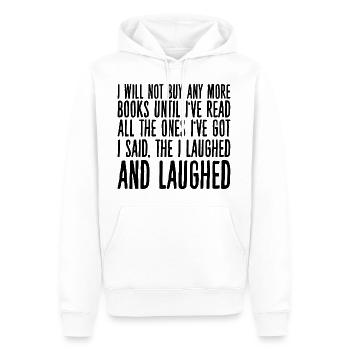 I will not buy any more books 2 - Men’s Premium Organic Hoodie - white - Front - Nico (187cm)