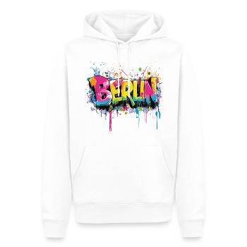 Berlin Graffiti Schrift Streetart Urban Style - Männer Premium Bio Hoodie - Weiß - Vorne - Nico (187cm)