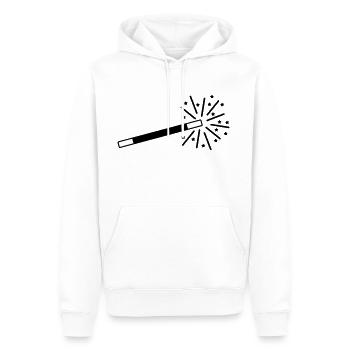 black wand - Men’s Premium Organic Hoodie - white - Front - Nico (187cm)