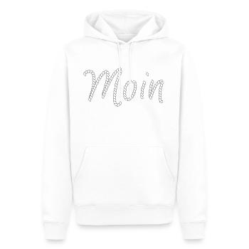 Moin - Sweat à capuche Premium bio Homme - blanc - Devant - Nico (187cm)