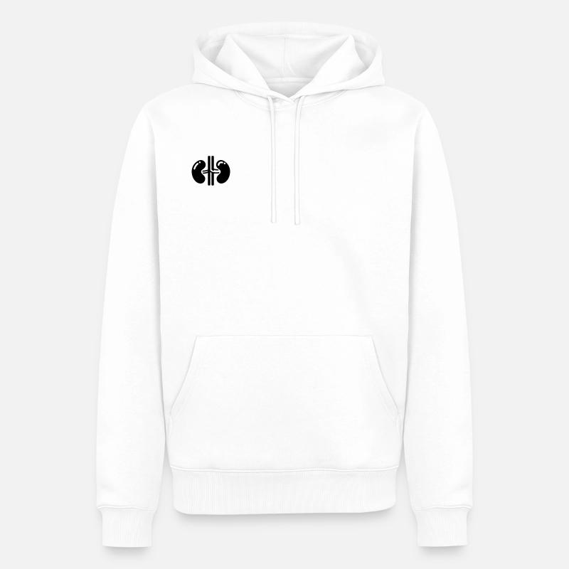 Nephrologie - Symbol Nieren - Dialyse - Männer Premium Bio Hoodie - Weiß