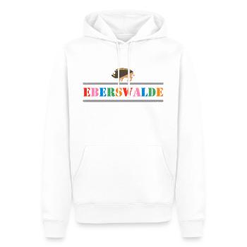 Eberswalde - Männer Premium Bio Hoodie - Weiß - Vorne - Nico (187cm)