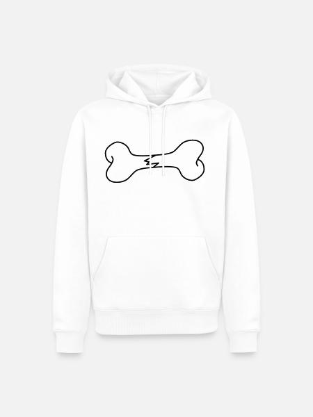 Knochenbruch - Männer Premium Bio Hoodie - Weiß