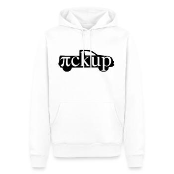 Pick up - Men’s Premium Organic Hoodie - white - Front - Nico (187cm)