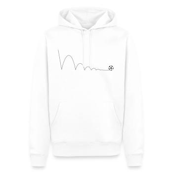 Soccer - Men’s Premium Organic Hoodie - white - Front - Nico (187cm)
