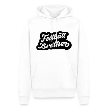 Football Brother - Men’s Premium Organic Hoodie - white - Front - Nico (187cm)