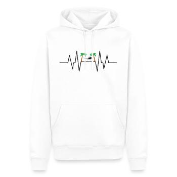 Des battements de cœur glaçants - Sweat à capuche Premium bio Homme - blanc - Devant - Nico (187cm)