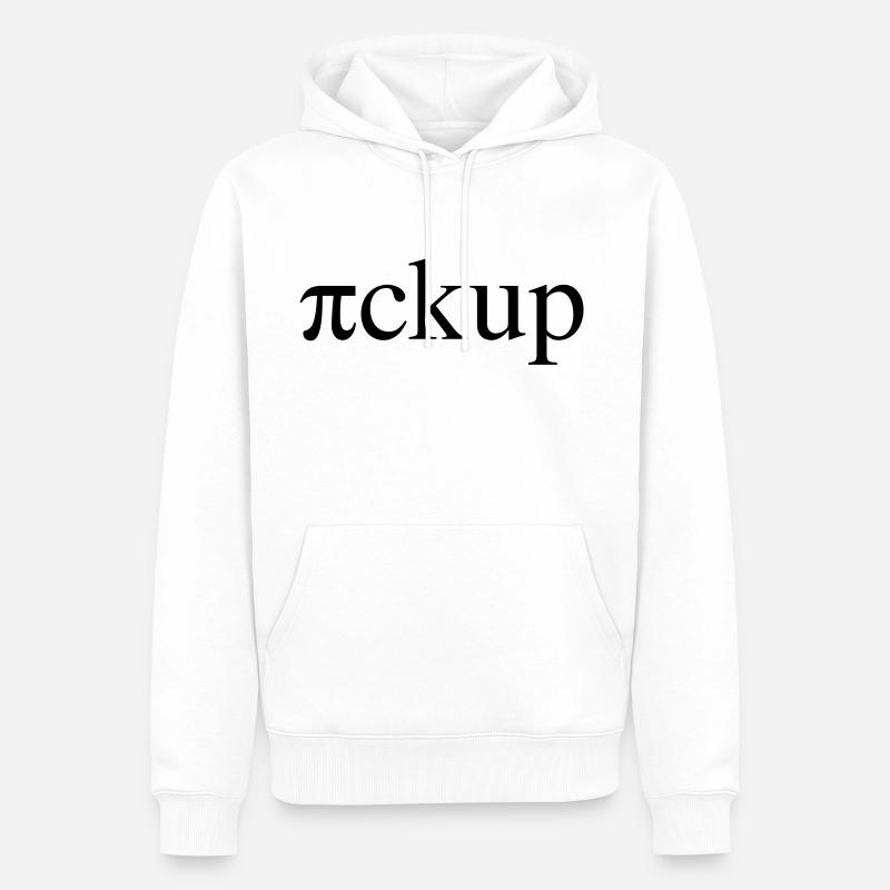 Pick-up - Felpa con cappuccio ecologica premium da uomo - bianco