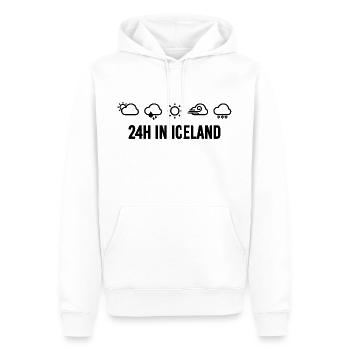 Iceland Weather Iceland Forecast - Men’s Premium Organic Hoodie - white - Front - Nico (187cm)