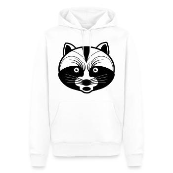 Raton laveur fou humeur irritable humour ours drôle - Sweat à capuche Premium bio Homme - blanc - Devant - Nico (187cm)