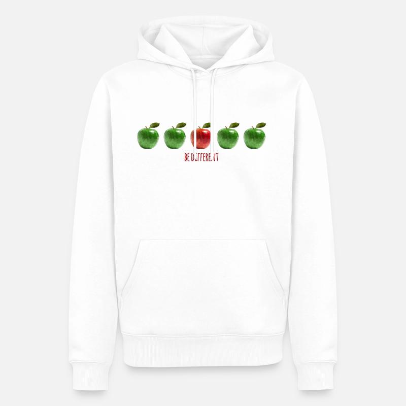 Äpfel - sei anders! - Männer Premium Bio Hoodie - Weiß