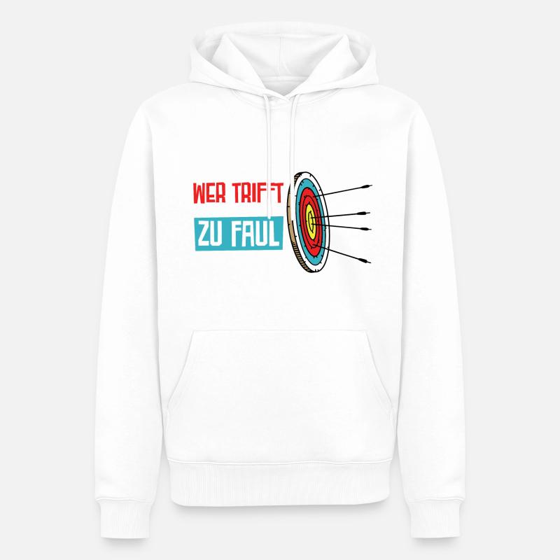 Pfeil Bogensport Bogenschütze Bogenschießen - Männer Premium Bio Hoodie - Weiß