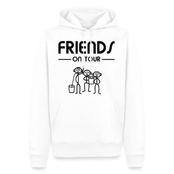 Männer Party - Friends on Tour - Männer Premium Bio Hoodie - Weiß - Vorne - Nico (187cm)