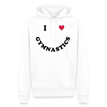 Gymnastik - Männer Premium Bio Hoodie - Weiß - Vorne - Nico (187cm)