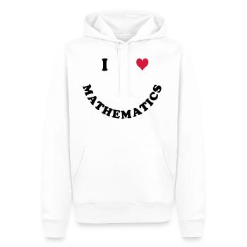Mathématiques - Sweat à capuche Premium bio Homme - blanc - Devant - Nico (187cm)