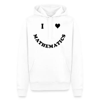 Mathématiques - Sweat à capuche Premium bio Homme - blanc - Devant - Nico (187cm)