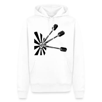 Tripple Bullseye * jeu de fléchettes Dart dardant - Sweat à capuche Premium bio Homme - blanc - Devant - Nico (187cm)