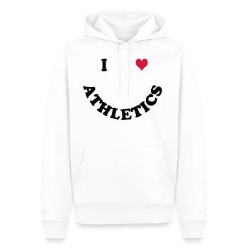 Athlétisme - Sweat à capuche Premium bio Homme - blanc - Devant - Nico (187cm)