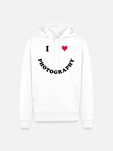 Photography - Men’s Premium Organic Hoodie - white