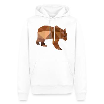 Ours - Sweat à capuche Premium bio Homme - blanc - Devant - Nico (187cm)
