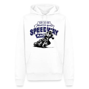 Motorcycle Speedway Racing - Sweat à capuche Premium bio Homme - blanc - Devant - Nico (187cm)