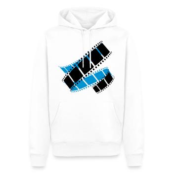 Filmrolle - Männer Premium Bio Hoodie - Weiß - Vorne - Nico (187cm)