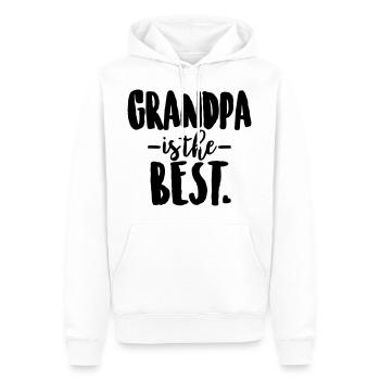 Grandpa is the best - Sweat à capuche Premium bio Homme - blanc - Devant - Nico (187cm)