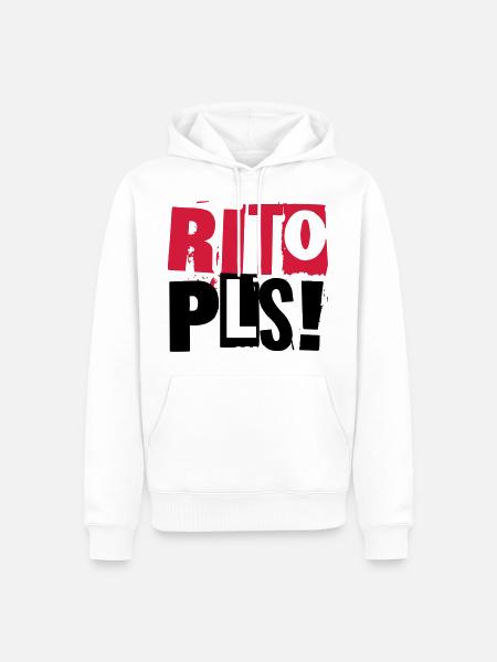 RITO PLS - Männer Premium Bio Hoodie - Weiß
