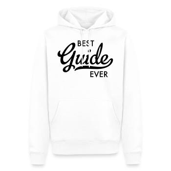 best guide ever - Men’s Premium Organic Hoodie - white - Front - Nico (187cm)