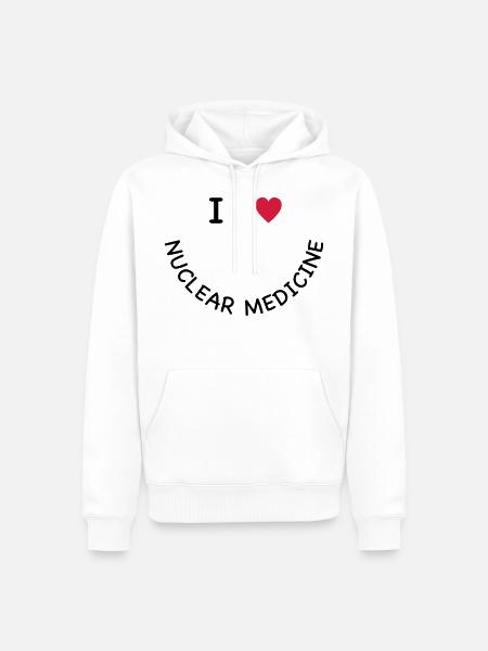 I love nuclear medicine - Men’s Premium Organic Hoodie - white