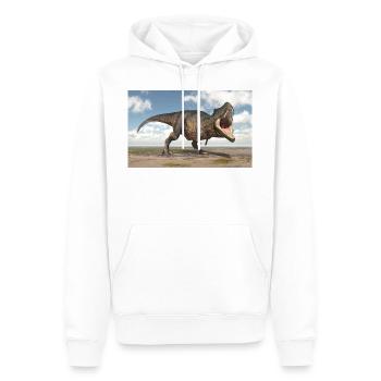 Dinosaurier Tyrannosaurus Rex - Männer Premium Bio Hoodie - Weiß - Vorne - Nico (187cm)