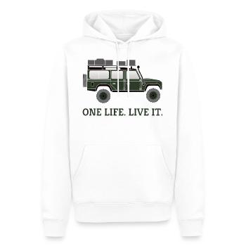 Tente de toit Hors-route 4x4 Véhicule T-Shirt - Sweat à capuche Premium bio Homme - blanc - Devant - Nico (187cm)