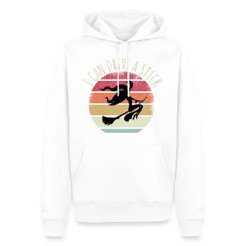 Halloween Hexe Hexenbesen I can drive a stick - Männer Premium Bio Hoodie - Weiß - Vorne - Nico (187cm)