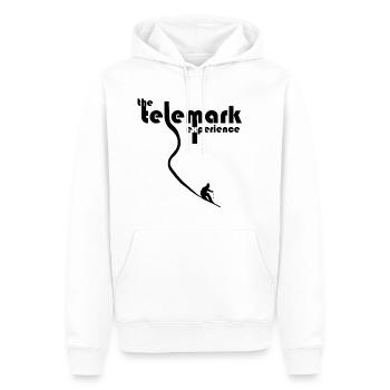 Telemark eXperience - Männer Premium Bio Hoodie - Weiß - Vorne - Nico (187cm)