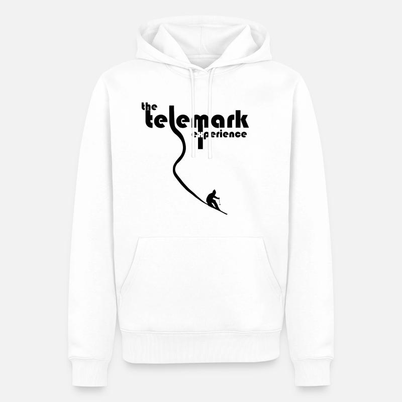 Telemark eXperience - Männer Premium Bio Hoodie - Weiß