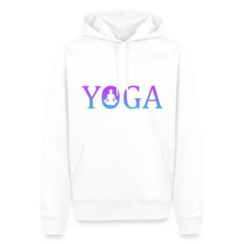 Yoga Namaste - Männer Premium Bio Hoodie - Weiß - Vorne - Nico (187cm)