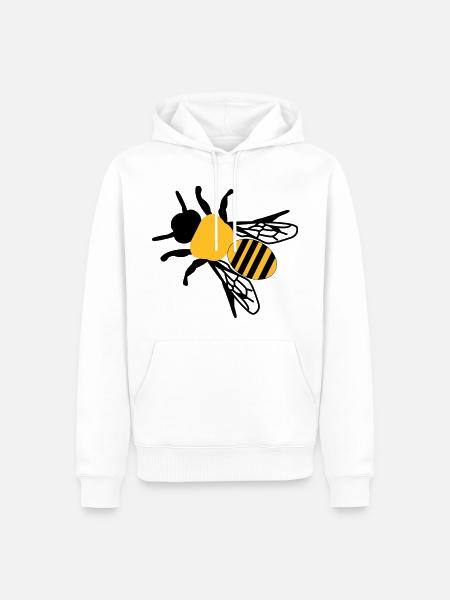 Biene klein - Männer Premium Bio Hoodie - Weiß