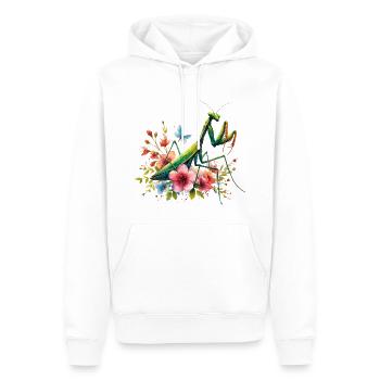 Mante religieuse - Sweat à capuche Premium bio Homme - blanc - Devant - Nico (187cm)